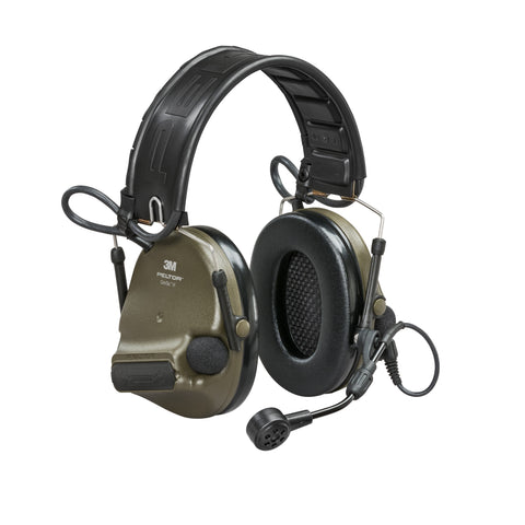 Headset - 3M™ PELTOR™ ComTac™ VI NIB, foldable, MI input, dynamic boom mic, green