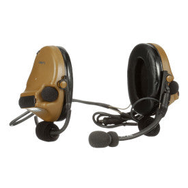 Headset - 3M™ PELTOR™ ComTac™ V, Neckband, Single Lead, Standard Dynamic Mic, NATO Wiring, Coyote