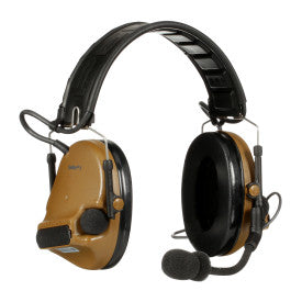 Headset - 3M™ PELTOR™ ComTac™ V, Foldable, Single Lead, Standard Dynamic Mic, NATO Wiring, Coyote